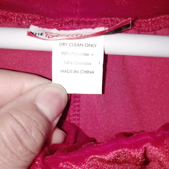 Delta Sigma Theta Women's Velvet Track Suit with White Side Stripe - Dark Red L - Picture 8 of 9